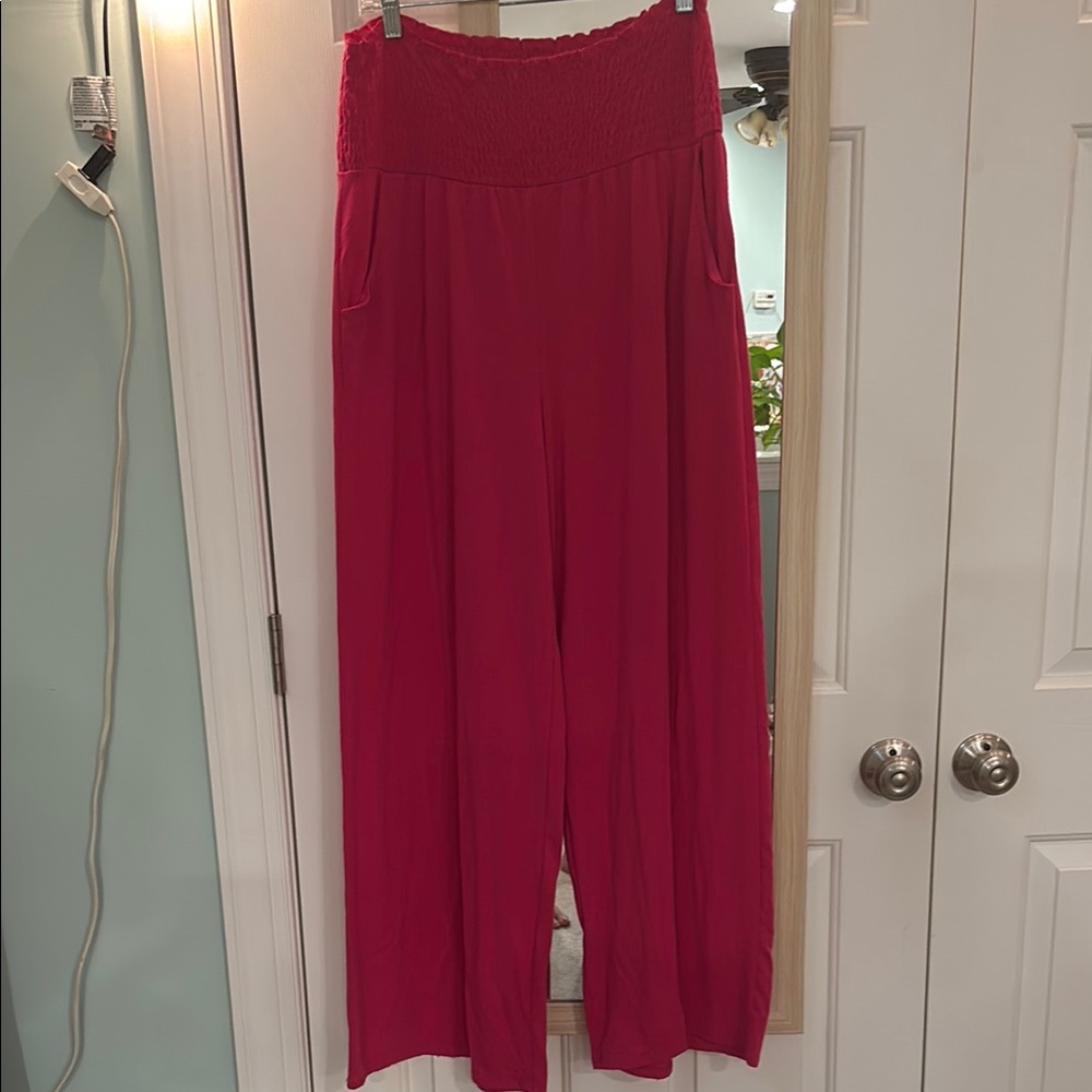 Zenana Outfitters Pink Wide Leg Pants